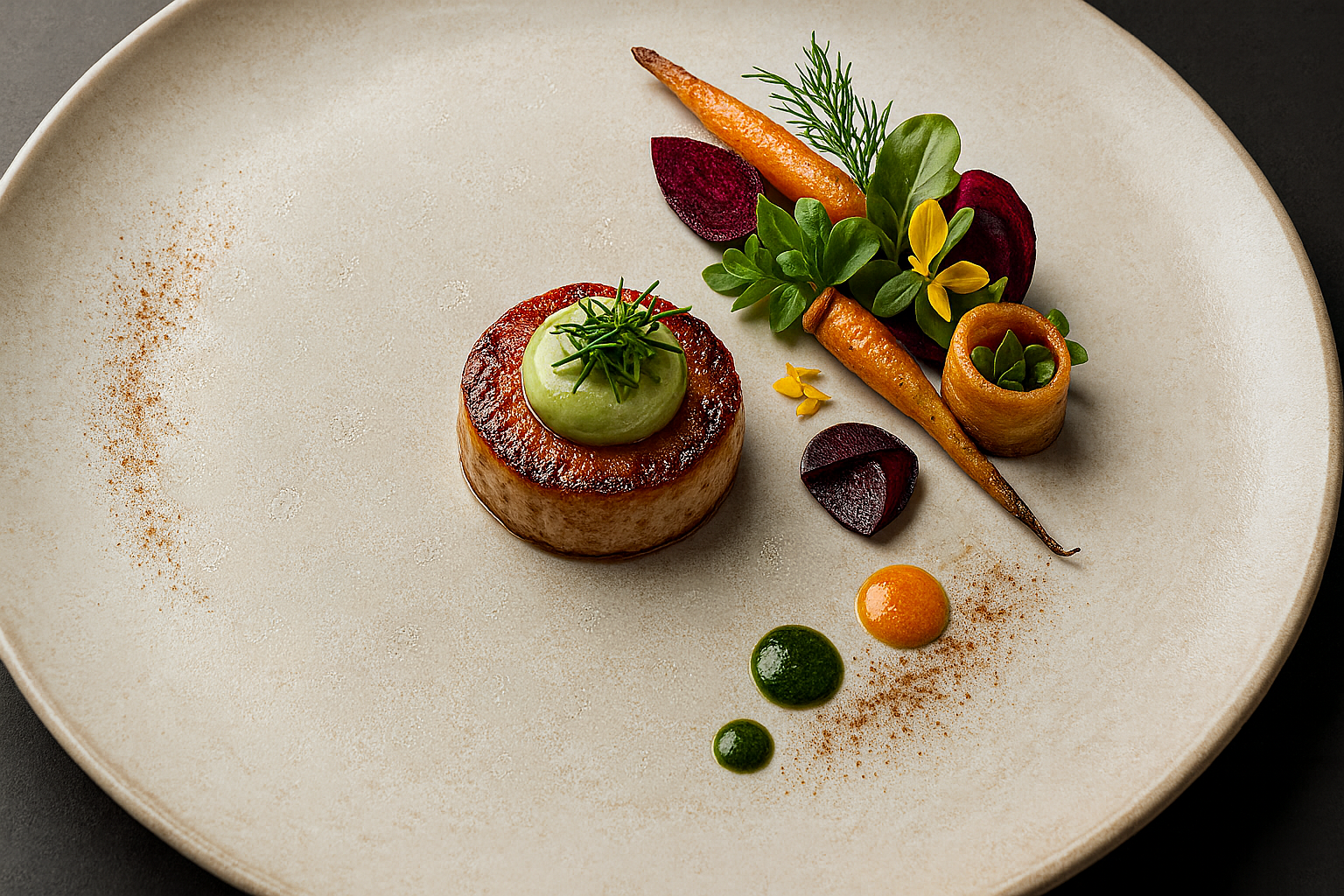 An haute cuisine plate