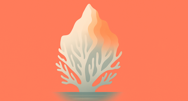 A coral in flames