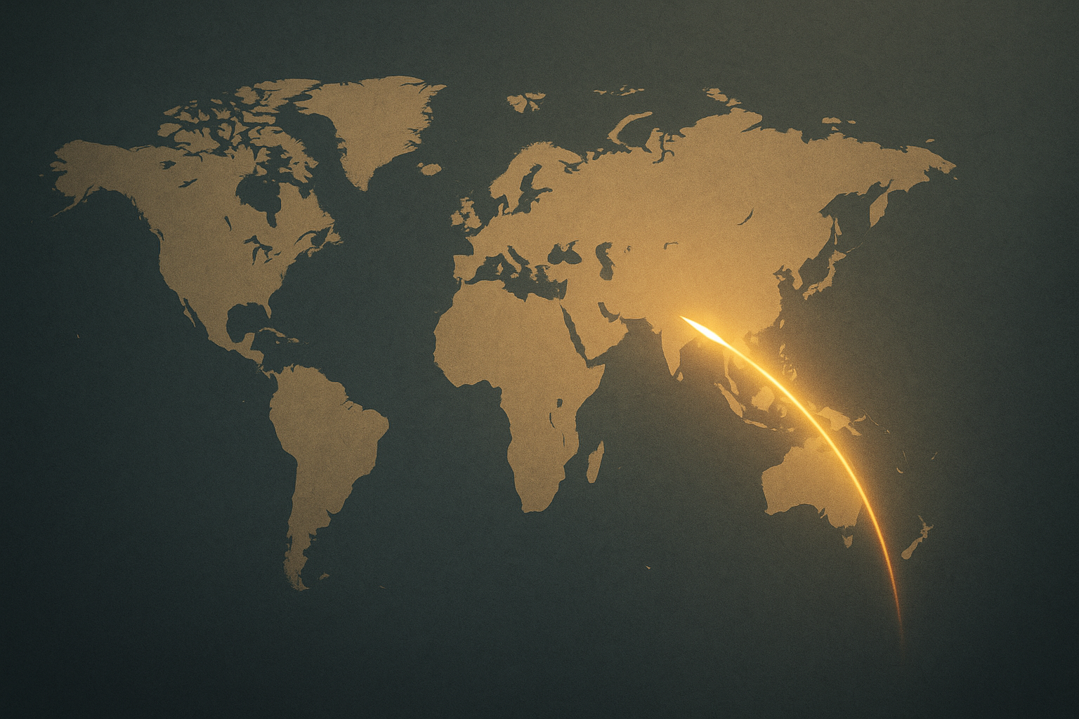 A missile getting ready to strike