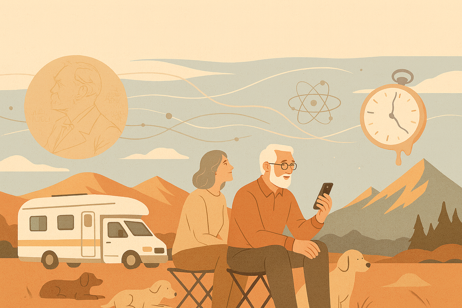 Couple on a trip getting good news