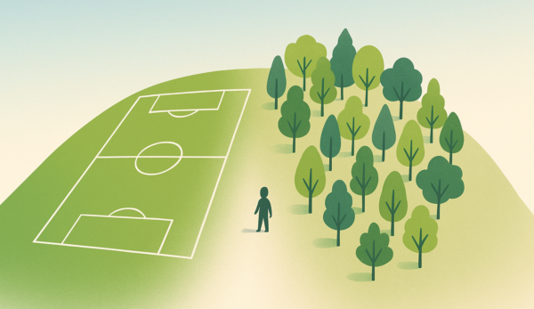 Alepotrypa hill in Athens with football court