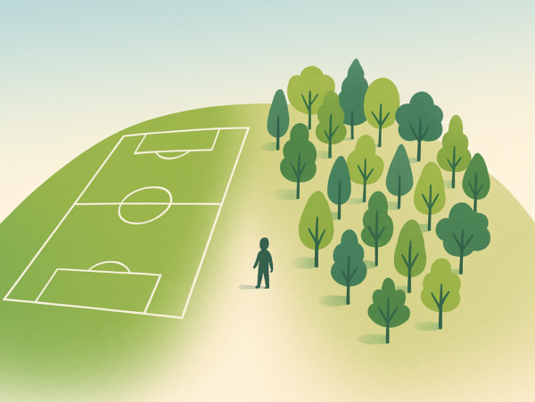 Alepotrypa hill in Athens with football court