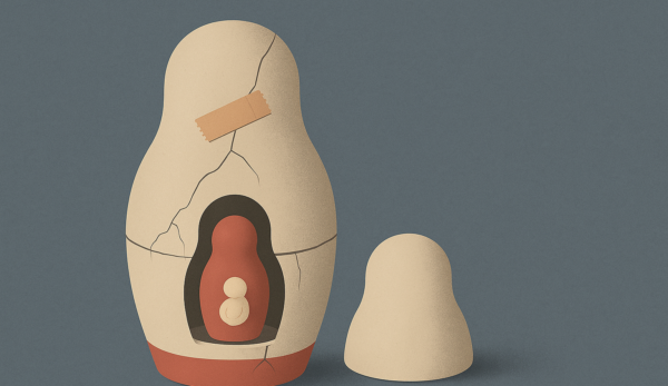 Babushkas depicting baby and mother