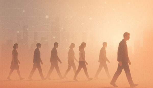 People move toward the future with no direction