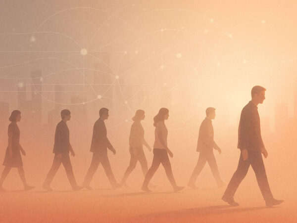 People move toward the future with no direction