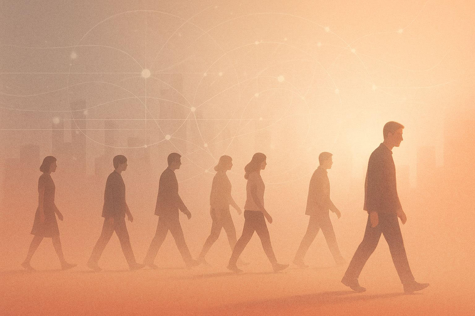 People move toward the future with no direction