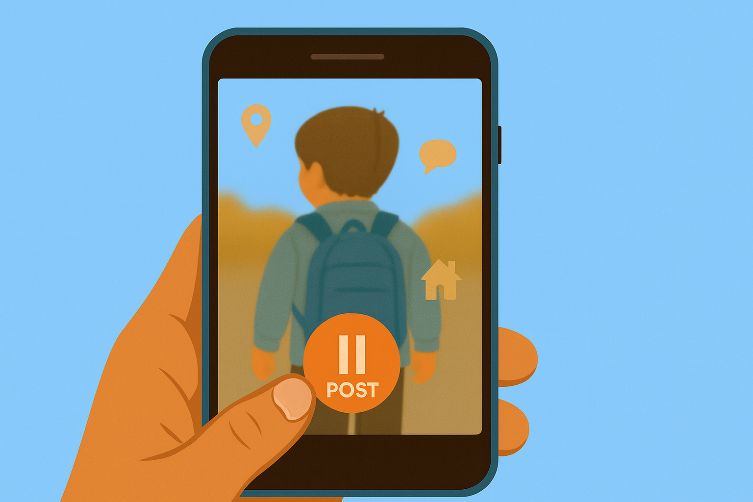 A parent thinking whether they should post kids on social media